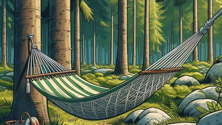 hængekøje i skov